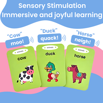 Kids Early Learning Flashcards - Audible Reading Device + 112 Words!