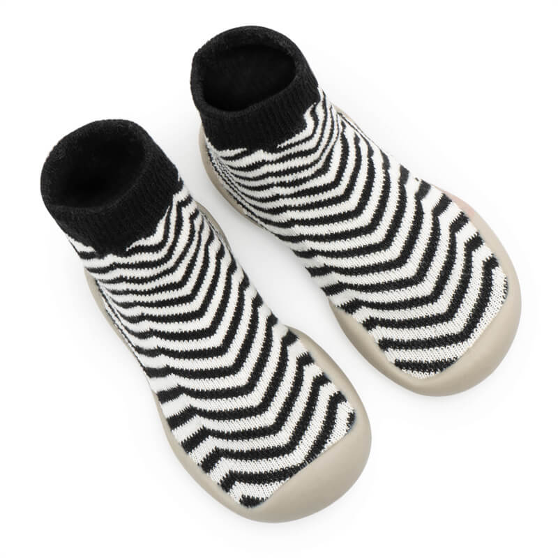 Zebra Stripe - Non-Slip Baby Shoe-Socks